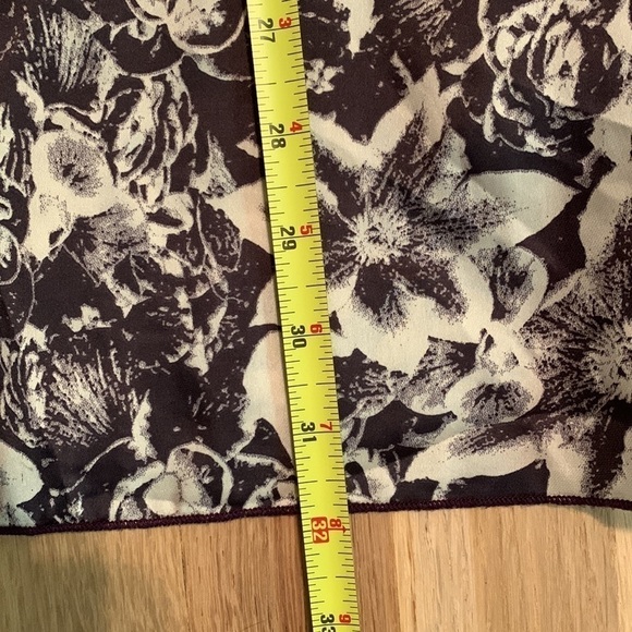 A’gaci Floral Sleeveless Ruffled Dress w/ Smocked Waist Purple & Cream Women’s S - Picture 13 of 13